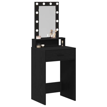 vidaXL Τραπέζι περιποίησης Μαύρο 50x41x140cm Επεξεργασμένο Ξύλο