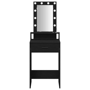 vidaXL Τραπέζι περιποίησης Μαύρο 50x41x140cm Επεξεργασμένο Ξύλο