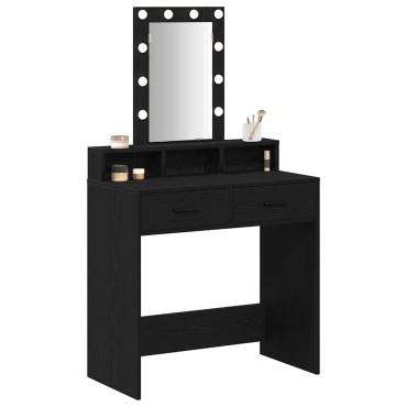 vidaXL Τραπέζι περιποίησης Μαύρο 79x41x140cm Επεξεργασμένο Ξύλο