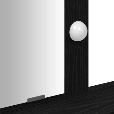 vidaXL Τραπέζι περιποίησης Μαύρο 79x41x140cm Επεξεργασμένο Ξύλο