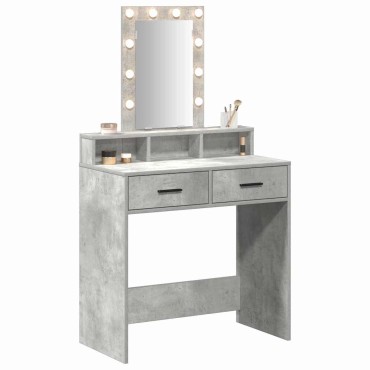vidaXL Τραπέζι περιποίησης Γκρι 79x41x140cm Επεξεργασμένο Ξύλο