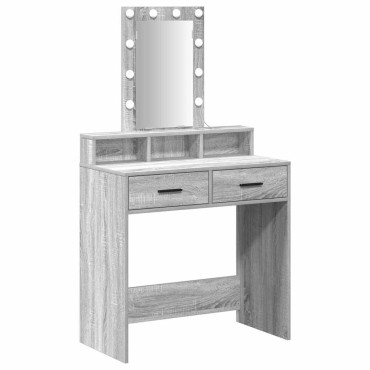 vidaXL Τραπέζι περιποίησης Γκρι 79x41x140cm Επεξεργασμένο Ξύλο