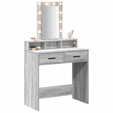 vidaXL Τραπέζι περιποίησης Γκρι 79x41x140cm Επεξεργασμένο Ξύλο