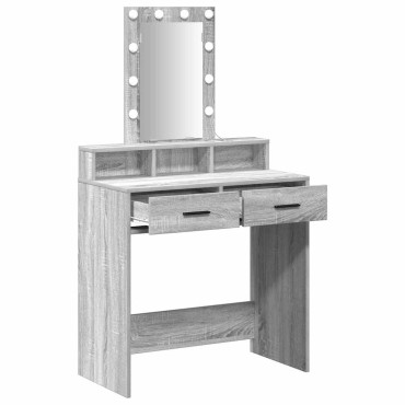 vidaXL Τραπέζι περιποίησης Γκρι 79x41x140cm Επεξεργασμένο Ξύλο