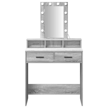vidaXL Τραπέζι περιποίησης Γκρι 79x41x140cm Επεξεργασμένο Ξύλο