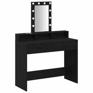 vidaXL Τραπέζι περιποίησης Μαύρο 100x41x140cm Επεξεργασμένο Ξύλο