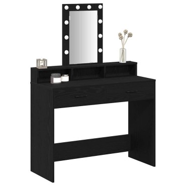 vidaXL Τραπέζι περιποίησης Μαύρο 100x41x140cm Επεξεργασμένο Ξύλο