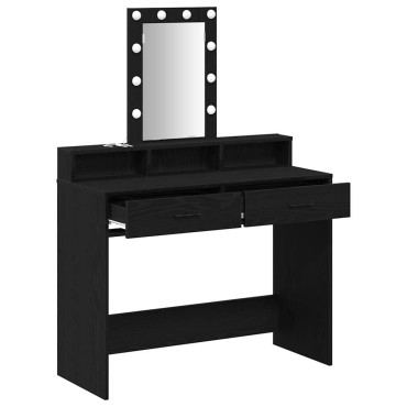 vidaXL Τραπέζι περιποίησης Μαύρο 100x41x140cm Επεξεργασμένο Ξύλο