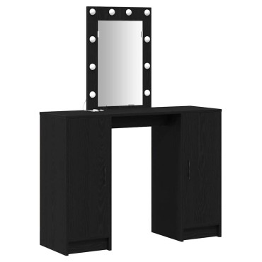vidaXL Τραπέζι περιποίησης Μαύρο 102x33x135cm Επεξεργασμένο Ξύλο