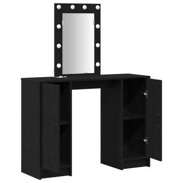 vidaXL Τραπέζι περιποίησης Μαύρο 102x33x135cm Επεξεργασμένο Ξύλο
