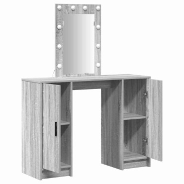 vidaXL Τραπέζι περιποίησης Γκρι 102x33x135cm Επεξεργασμένο Ξύλο