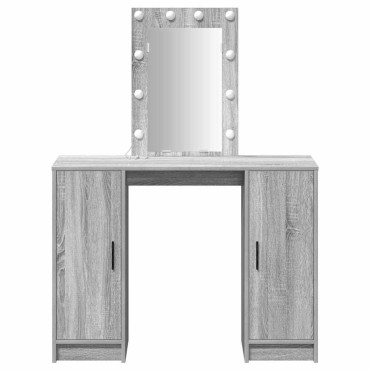vidaXL Τραπέζι περιποίησης Γκρι 102x33x135cm Επεξεργασμένο Ξύλο