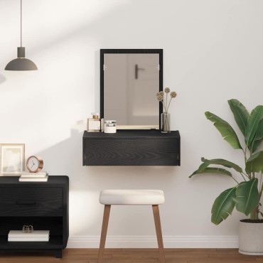 vidaXL Τραπέζι περιποίησης Μαύρο 60x40x70cm Επεξεργασμένο Ξύλο