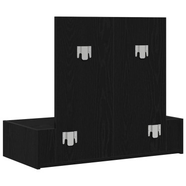 vidaXL Τραπέζι περιποίησης Μαύρο 83x40x70cm Επεξεργασμένο Ξύλο