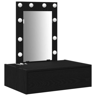 vidaXL Τραπέζι περιποίησης Μαύρο 60x40x70cm Επεξεργασμένο Ξύλο