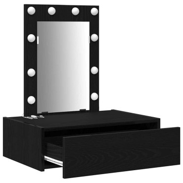 vidaXL Τραπέζι περιποίησης Μαύρο 60x40x70cm Επεξεργασμένο Ξύλο