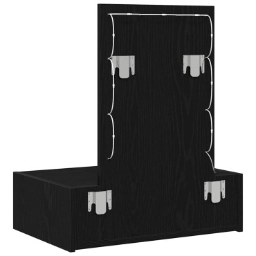 vidaXL Τραπέζι περιποίησης Μαύρο 60x40x70cm Επεξεργασμένο Ξύλο