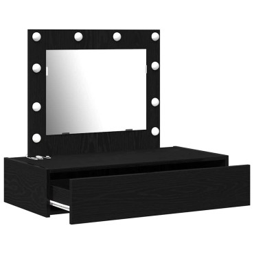 vidaXL Τραπέζι περιποίησης Μαύρο 83x40x70cm Επεξεργασμένο Ξύλο