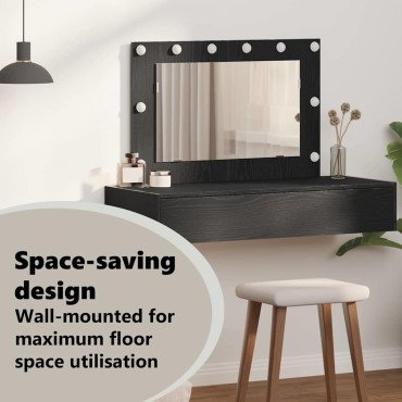 vidaXL Τραπέζι περιποίησης Μαύρο 100x40x70cm Επεξεργασμένο Ξύλο