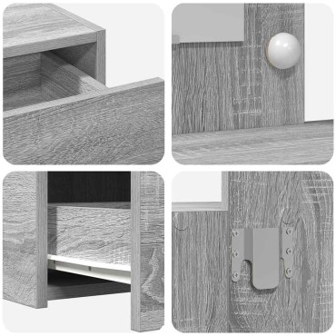 vidaXL Τραπέζι περιποίησης Γκρι 100x40x70cm Επεξεργασμένο Ξύλο