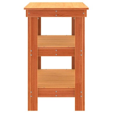 vidaXL Πάγκος εργασίας με ράφι 78,5 x 50 x 80 εκ. Μασίφ Ξύλο Πεύκου