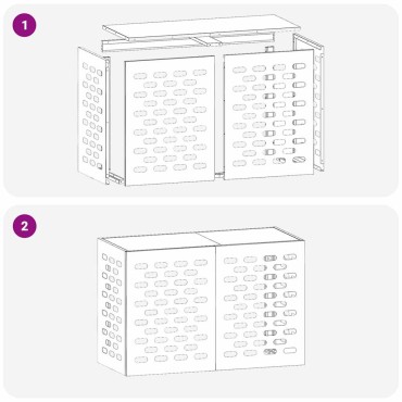 vidaXL Κάλυμμα κλιματιστικού Ανθρακί 90 x 40 x 60 εκ Ατσάλι