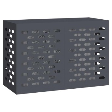 vidaXL Κάλυμμα κλιματιστικού Ανθρακί 90 x 40 x 60 εκ Ατσάλι