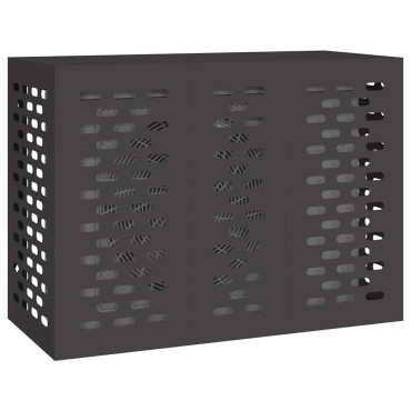 vidaXL Κάλυμμα κλιματιστικού Μαύρο 110 x 50 x 80 cm