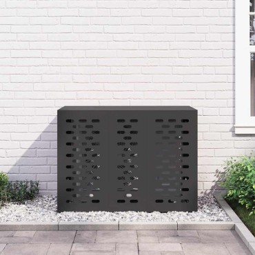vidaXL Κάλυμμα κλιματιστικού Μαύρο 110 x 50 x 80 cm