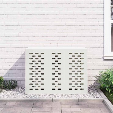 vidaXL Κάλυμμα κλιματιστικού Λευκό 110 x 50 x 80 cm