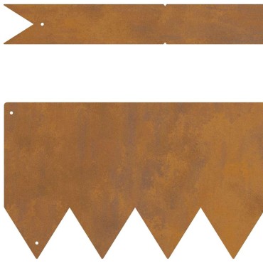 vidaXL Περίγραμμα γκαζόν 50 τμχ. 100 x 0,05 x 15 εκ Σκ rusty