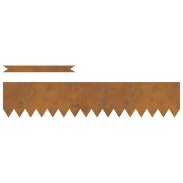 vidaXL Περίγραμμα γκαζόν 10 τμχ. 100 x 0.05 x 20 εκ Σκ rusty