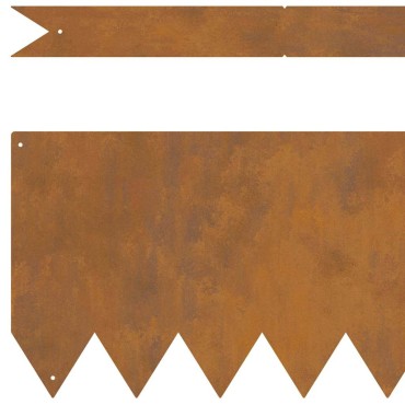 vidaXL Περίγραμμα γκαζόν 20 τμχ. 100 x 0.05 x 20 εκ Σκ rusty