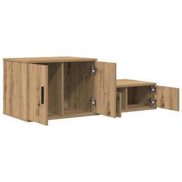 vidaXL Ντουλάπι αποθήκευσης 2 τεμ. Artisan Oak 127x41x40 εκ