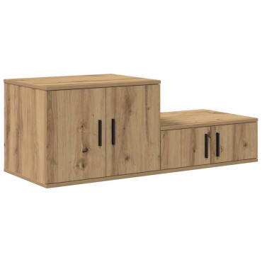 vidaXL Ντουλάπι αποθήκευσης 2 τεμ. Artisan Oak 103x41x40 εκ