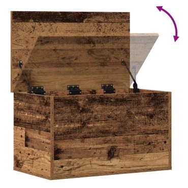vidaXL Κουτί αποθήκευσης Παλιό Ξύλο 60x35x35cm Επεξεργασμένο Ξύλο