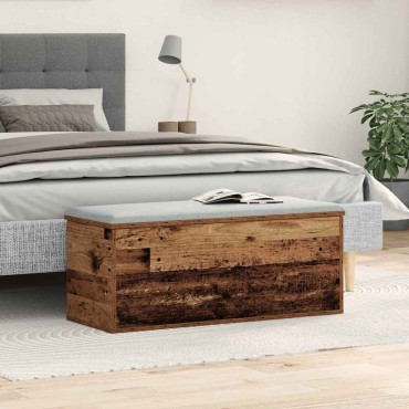 vidaXL Κουτί αποθήκευσης Παλιό Ξύλο 90x35x35cm Επεξεργασμένο Ξύλο
