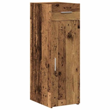 vidaXL Πλαϊνό γραφείο με συρτάρι Παλιό ξύλο 30x42,5x93cm 1 τεμ.