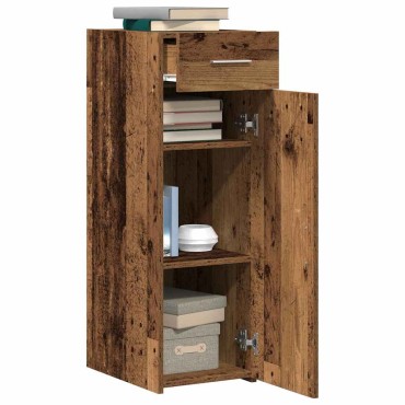 vidaXL Πλαϊνό γραφείο με συρτάρι Παλιό ξύλο 30x42,5x93cm 1 τεμ.