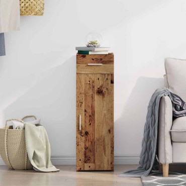 vidaXL Πλαϊνό γραφείο με συρτάρι Παλιό ξύλο 30x42,5x93cm 1 τεμ.