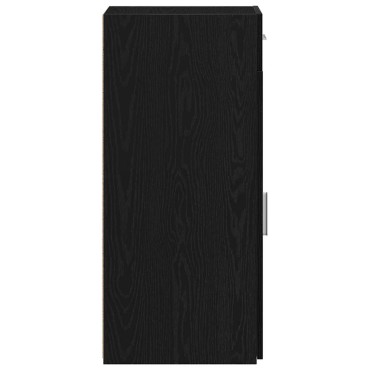 vidaXL Πλαϊνό γραφείο με συρτάρι Μαύρη Οξυά 30x42,5x93cm 1 τεμ.