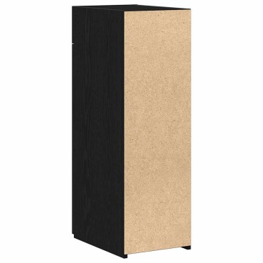 vidaXL Πλαϊνό γραφείο με συρτάρι Μαύρη Οξυά 30x42,5x93cm 1 τεμ.