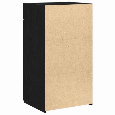vidaXL Πλαϊνό γραφείο με συρτάρι Μαύρη Οξυά 50x42,5x93cm 1 τεμ.