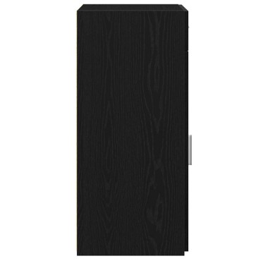 vidaXL Πλαϊνό γραφείο με συρτάρι Μαύρη Οξυά 50x42,5x93cm 1 τεμ.