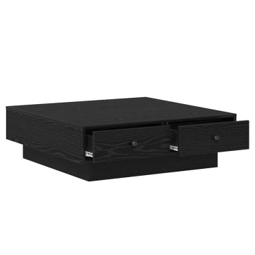 vidaXL Τραπεζάκι σαλονιού Μαύρη Οξυά 90x90x28cm 1 τεμ.