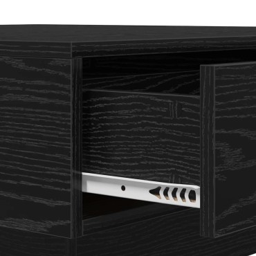 vidaXL Τραπεζάκι σαλονιού Μαύρη Οξυά 90x90x28cm 1 τεμ.