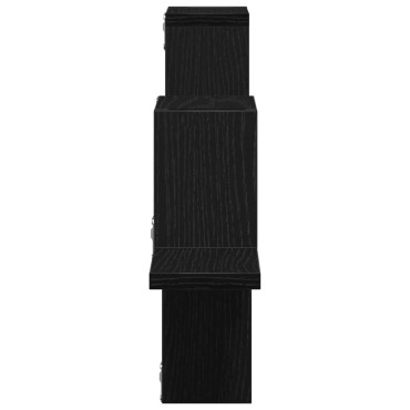 vidaXL Ράφι Τοίχου Επιτοίχιο Μαύρη Οξυά 104.5x43x10 εκ 1 τεμ.
