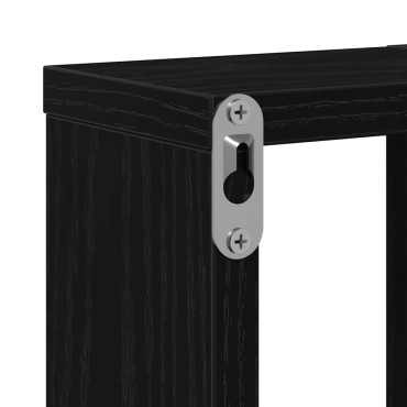 vidaXL Ράφι Τοίχου Επιτοίχιο Μαύρη Οξυά 104.5x43x10 εκ 1 τεμ.