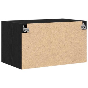 vidaXL Ντουλάπα Τοίχου Μαύρη δρυς 70x42.5x40cm 1 τεμ.