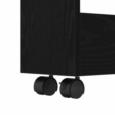 vidaXL Λεπτό Καρότσι Αποθήκευσης Μαύρη Οξυά 60x18x70 εκ